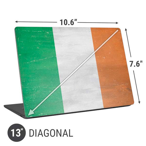 Ireland Flag Distressed Universal Laptop 13in (10.6 x 7.6in) Skin